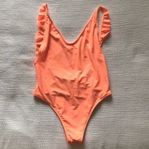 Aerie Ruffle Back One Piece Swim